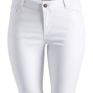 Women’s White Bermuda Shorts